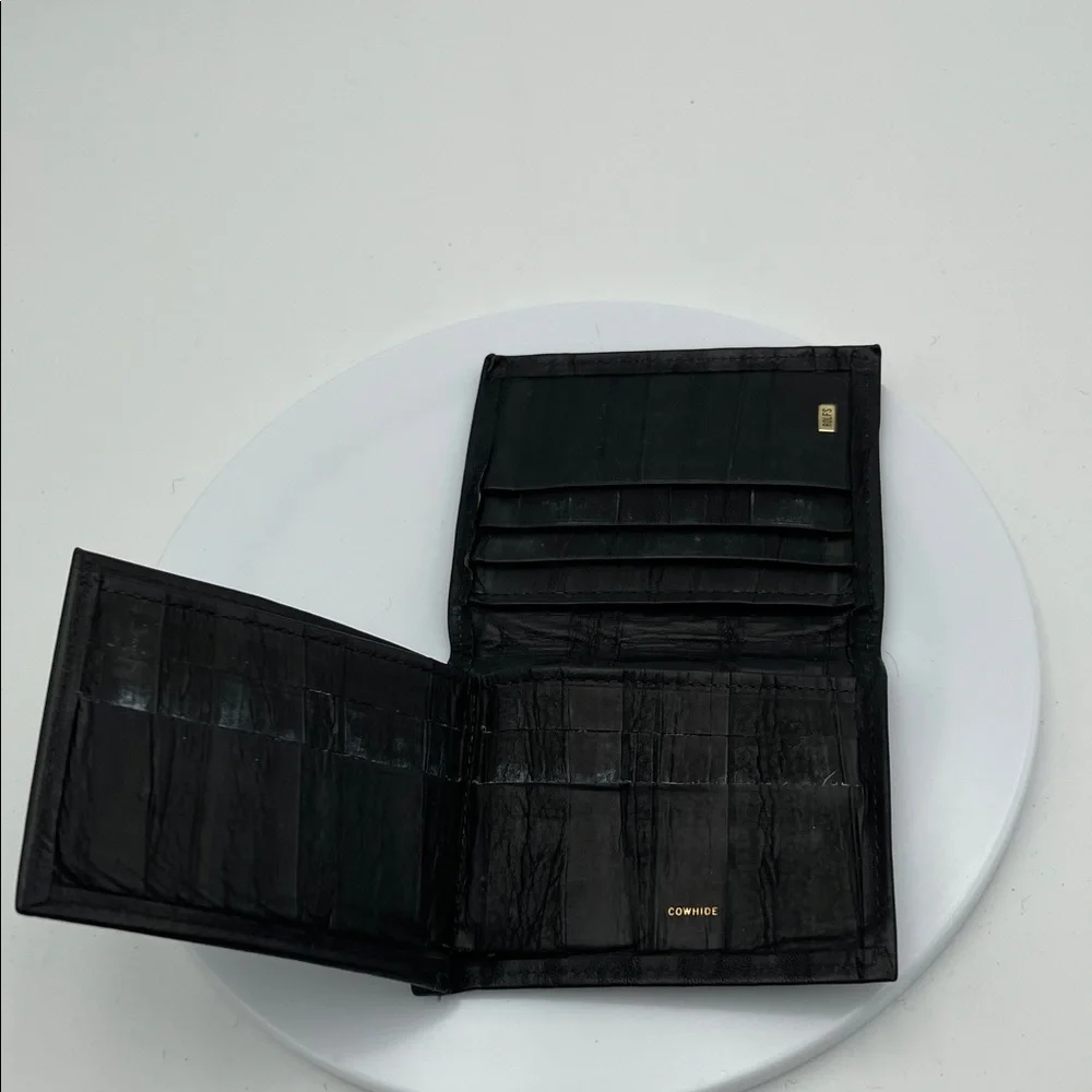 Rolfs Classic Black Leather Card Holder